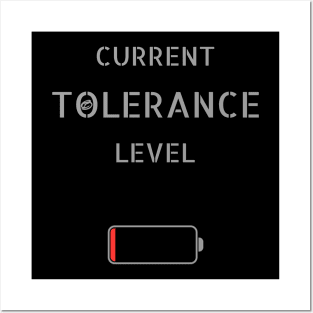 Tolerance level Posters and Art